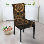 Vintage Steampunk Gears Print Dining Chair Slipcover