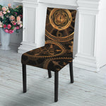 Vintage Steampunk Gears Print Dining Chair Slipcover