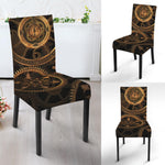 Vintage Steampunk Gears Print Dining Chair Slipcover
