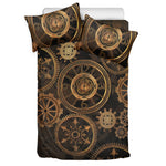 Vintage Steampunk Gears Print Duvet Cover Bedding Set