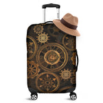 Vintage Steampunk Gears Print Luggage Cover
