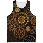 Vintage Steampunk Gears Print Men's Tank Top
