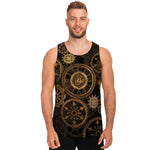 Vintage Steampunk Gears Print Men's Tank Top