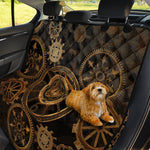 Vintage Steampunk Gears Print Pet Car Back Seat Cover