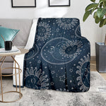 Vintage Sun And Moon Pattern Print Blanket