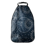 Vintage Sun And Moon Pattern Print Car Seat Organizers