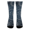Vintage Sun And Moon Pattern Print Crew Socks