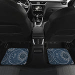 Vintage Sun And Moon Pattern Print Front and Back Car Floor Mats