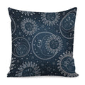 Vintage Sun And Moon Pattern Print Pillow Cover