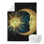 Vintage Sun And Moon Print Blanket