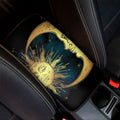 Vintage Sun And Moon Print Car Center Console Cover