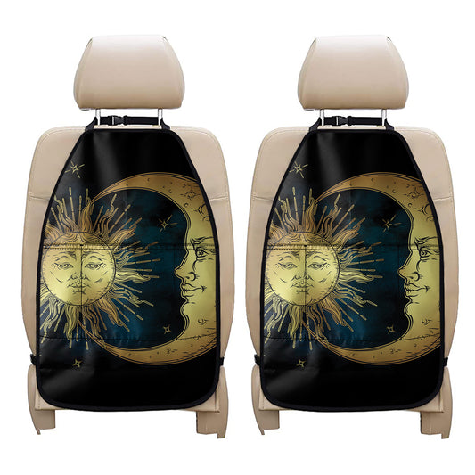 Vintage Sun And Moon Print Car Seat Organizers