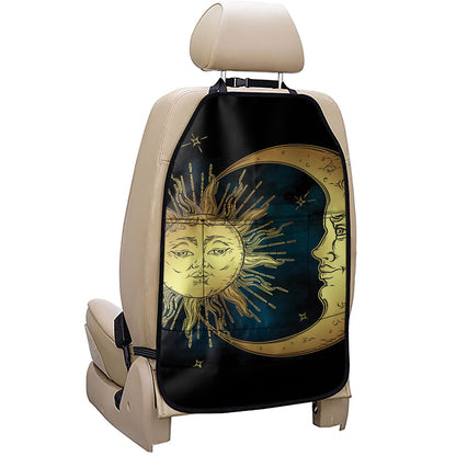 Vintage Sun And Moon Print Car Seat Organizers