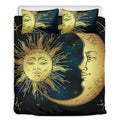 Vintage Sun And Moon Print Duvet Cover Bedding Set