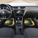 Vintage Sun And Moon Print Front and Back Car Floor Mats