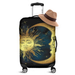 Vintage Sun And Moon Print Luggage Cover