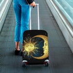 Vintage Sun And Moon Print Luggage Cover