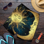 Vintage Sun And Moon Print Men's Shorts