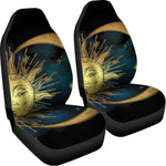 Vintage Sun And Moon Print Universal Fit Car Seat Covers