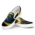 Vintage Sun And Moon Print White Slip On Sneakers