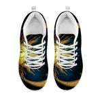 Vintage Sun And Moon Print White Sneakers