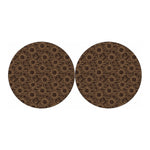 Vintage Sun Pattern Print Car Coasters