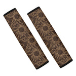 Vintage Sun Pattern Print Car Seat Belt Covers