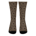 Vintage Sun Pattern Print Crew Socks