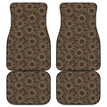 Vintage Sun Pattern Print Front and Back Car Floor Mats