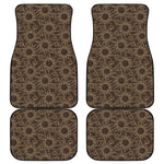 Vintage Sun Pattern Print Front and Back Car Floor Mats