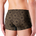 Vintage Sun Pattern Print Men's Boxer Briefs