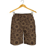 Vintage Sun Pattern Print Men's Shorts