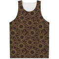 Vintage Sun Pattern Print Men's Tank Top