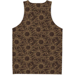 Vintage Sun Pattern Print Men's Tank Top