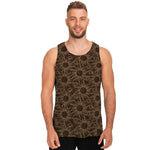 Vintage Sun Pattern Print Men's Tank Top