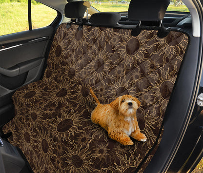 Vintage Sun Pattern Print Pet Car Back Seat Cover