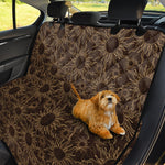 Vintage Sun Pattern Print Pet Car Back Seat Cover