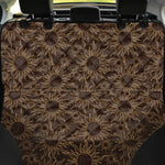 Vintage Sun Pattern Print Pet Car Back Seat Cover
