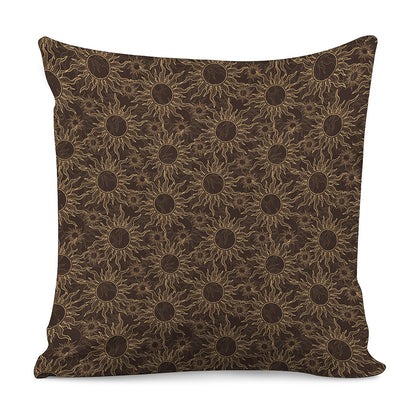 Vintage Sun Pattern Print Pillow Cover