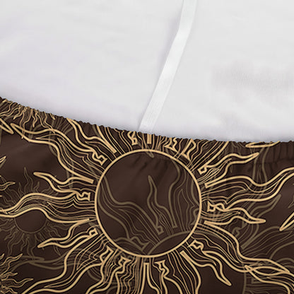 Vintage Sun Pattern Print Sofa Cover