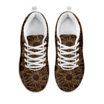 Vintage Sun Pattern Print White Sneakers