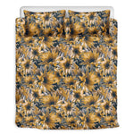 Vintage Sunflower Pattern Print Duvet Cover Bedding Set
