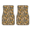 Vintage Sunflower Pattern Print Front Car Floor Mats
