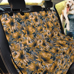 Vintage Sunflower Pattern Print Pet Car Back Seat Cover