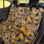 Vintage Sunflower Pattern Print Pet Car Back Seat Cover
