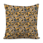 Vintage Sunflower Pattern Print Pillow Cover