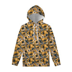 Vintage Sunflower Pattern Print Pullover Hoodie