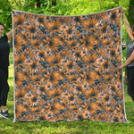 Vintage Sunflower Pattern Print Quilt