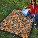 Vintage Sunflower Pattern Print Quilt