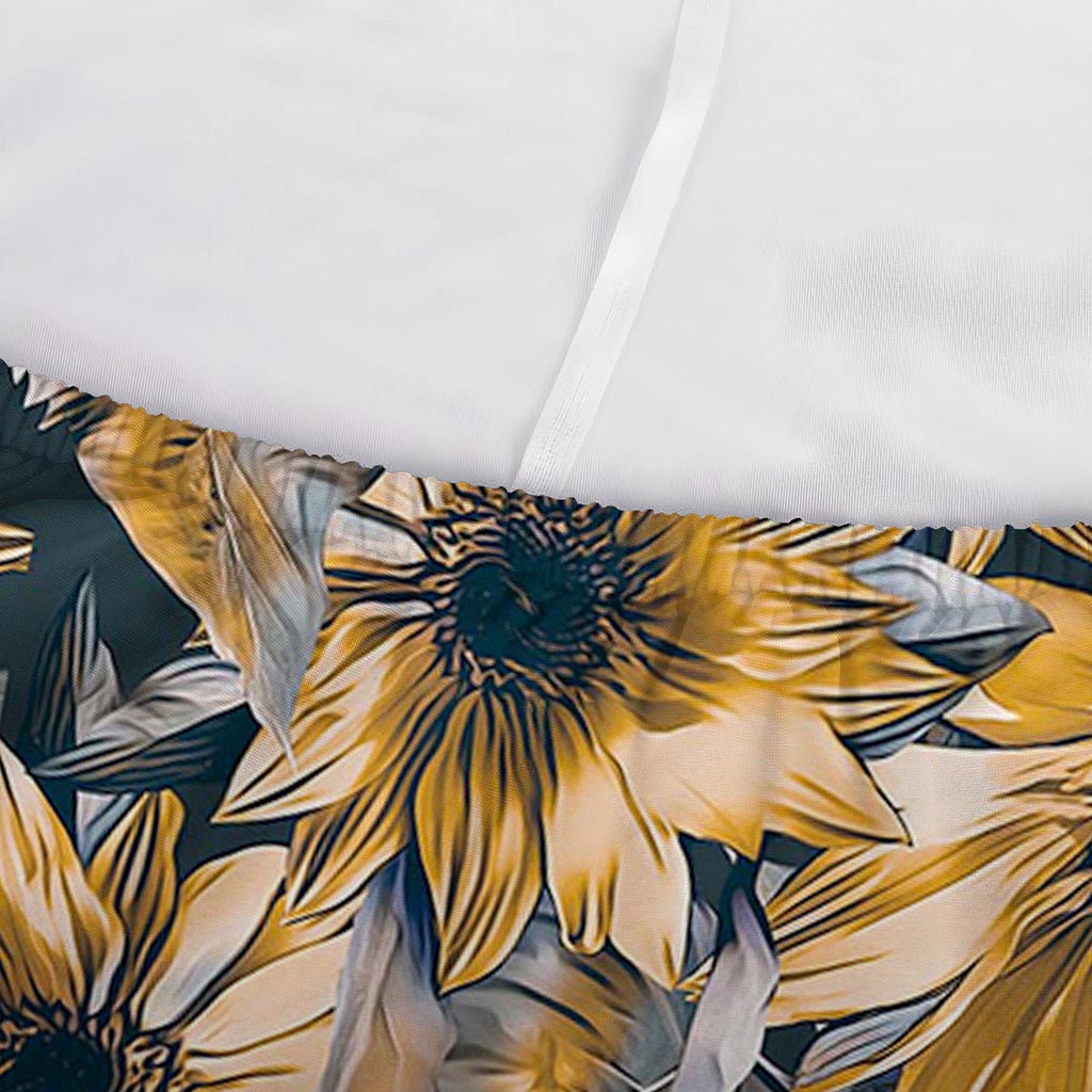 Vintage Sunflower Pattern Print Sofa Cover